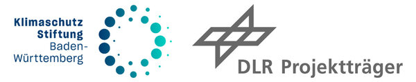 Logos: Klimaschutzstiftung Baden-Württemberg und DLR Projektträger