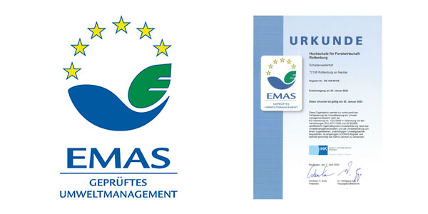 Logo EMAS - Geprüftes Umweltmanagement & Urkunde
