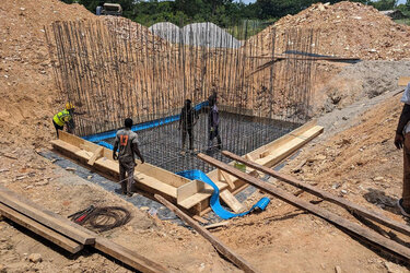 Arbeiter auf der Baustelle