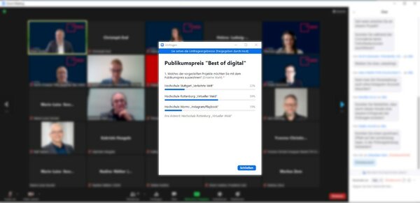 Screenshot der digitalen Umfrage: Publikumspreis "Best of digital"