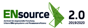 Logo: ENsource 2.0 - Zentrum für angewandte Forschung Urbane Energiesysteme und Ressourceneffizienz