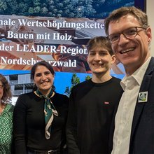 Selfie mit dem Projektteam der Hochschule für Forstwirtschaft und der LEADER-Region 