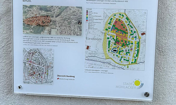 Übersichtsplan über das Etterdorf an der Kirchenburg St. Peter