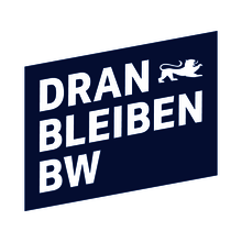 Logo: DRAN BLEIBEN BW
