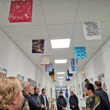 Kleinen Feierstunde an der HFR vor der Ausstellung mit den japanisch-deutschen Postern