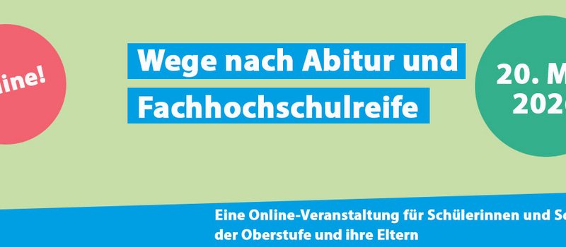 Online-Veranstaltung für Schülerinnen und Schüler der Oberstufe und ihre Eltern