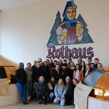 Gruppenfoto in der Brauerei