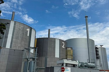 Blick auf die Kläranlage