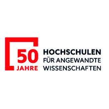 Logo: 50 Jahre Hochschulen für angewandte Wissenschaften