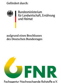 Logos: Bundesministerium für Landwirtschaft, Ernährung und Heimat, Fachagentur Nachwachsende Rohstoffe e.V.
