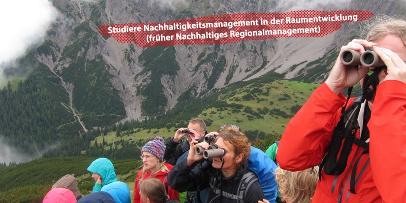 Studiere Nachhaltigkeitsmanagement in der Raumentwicklung (früher Nachhaltiges Regionalmanagement) 