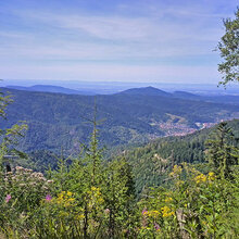 Blick auf Bergkuppen des Schwarzwaldes