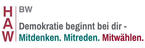 Logo: Demokratie beginnt bei dir - Mitdenken. Mitreden. Mitwählen