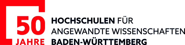 Logo: 50 Jahre Hochschulen für Angewandte Wissenschaften