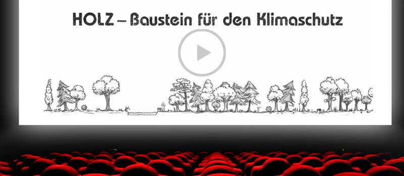 Blick in einem Kino über die Sitze hinweg auf die Leinwand. Auf der Leinwand ist ein Ausschnitt aus dem Animationsfilm zu sehen.