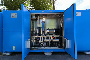 Blick in die neue Wasserstoffanlage