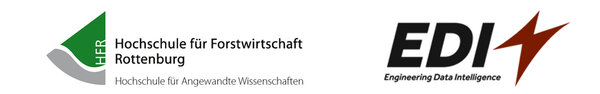 Logos: Hochschule für Forstwirtschaft Rottenburg; EDI - Engineering Data Intelligence
