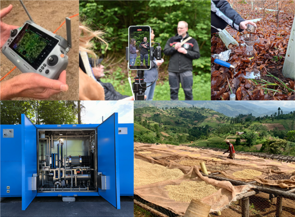 Fotocollage mit Fotos von Forschungsprojekten