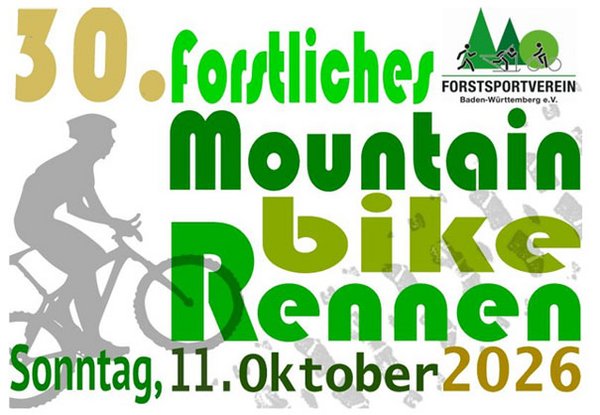 30. forstliches Mountainbiker-Rennen - Sonntag, 11. Oktober 2026