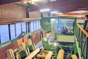 Blick in das Sägewerk