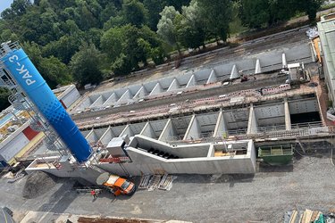 Blick auf die Kläranlage