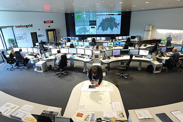 Blick in die Zentrale des Übertragungsnetzbetreiber Swissgrid