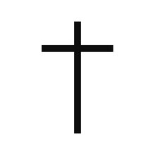 Schwarzes Kreuz auf weißem Hintergrund