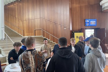 Kaffeepause beim Holzbaukongress