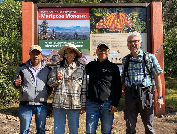 Gruppenfoto: Carmen Martínez Colín, Ximena García, Eligio García und Prof. Dr. Thomas Gottschalk
