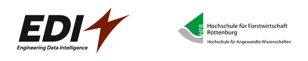 Logos: EDI GmbH & Hochschule für Forstwirtschaft Rottenburg