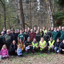 Gruppenfoto mit den Helfern