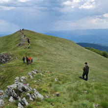 Studierende beim Wandern im Gebirge