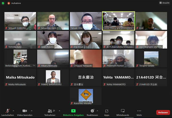 Screenshot mit den Teilnehmern der Zoom-Sitzung