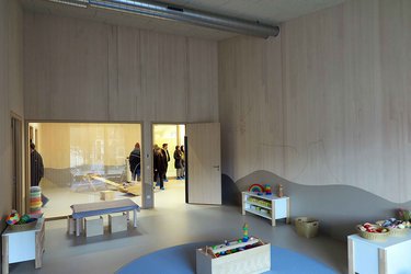 Blick in einen Spielraum der Kindertagesstätte
