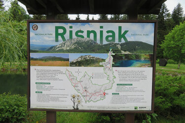 Informationsschild im Risnjak Nationalpark