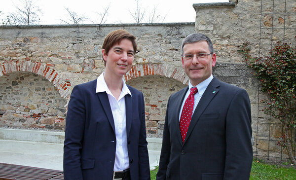 Iris Bienert, HSR-Vorsitzende und Kanzler Gerhard Weik