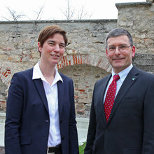 Iris Bienert, HSR-Vorsitzende und Kanzler Gerhard Weik