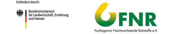 Logos: Bundesministerium für Landwirtschaft, Ernährung und Heimat, Fachagentur Nachwachsende Rohstoffe e.V.