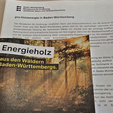 Foto des Positionspapier "pro Holzenergie in BW"