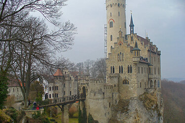 Blick auf Schloss Lichtenstein