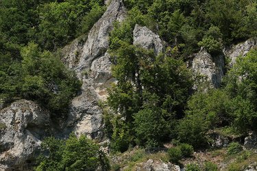 Blick auf einen Felsen