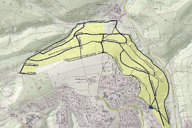 Karte: Verkehrssicherungsmanagement im Stadtwald