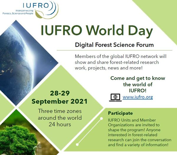 IUFRO WORLD DAY: 28. und 29. September 2021 - iufroworldday.org