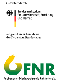 Logos: Bundesministerium für Landwirtschaft, Ernährung und Heimat, Fachagentur Nachwachsende Rohstoffe e.V.