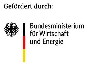 Logo: Gefördert durch: Bundesministerium für Wirtschaft und Energie