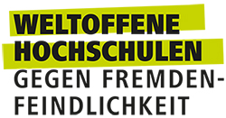 Logo: Weltoffene Hochschulen – Gegen Fremdenfeindlichkeit - Öffnet Weltoffene Hochschulen