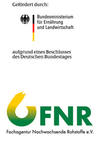 Logos: Bundesministerium für Ernährung und Landwirtschaft, Fachagentur Nachwachsende Rohstoffe e.V.